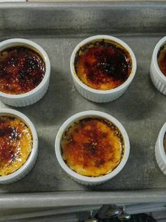 A picture of Key Lime creme brulee.
