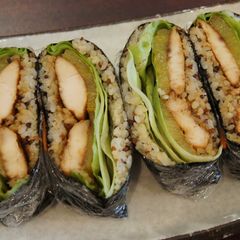 A picture of Chicken Teriyaki Onigirazu.