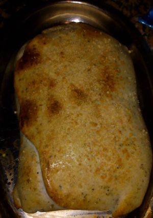 Una foto de Tarta de zanahoria y apio y salsa blanca. Muyyyy rica!!