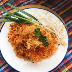 A picture of 🧑🏽‍🍳🧑🏼‍🍳Crispy Rice Noodles •Thai Sweet and Sour Crispy Noodles• Mee Krob |ThaiChef Food.