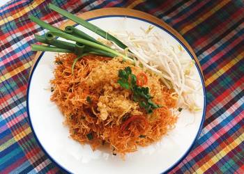 How to Make Yummy Crispy Rice Noodles Thai Sweet and Sour Crispy Noodles Mee Krob ThaiChef Food