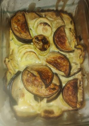 Une photo de Gratin de courgette et d'aubergine