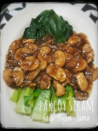 Recipe Pakcoy Siram Saos Ayam Jamur the Delicious Can spoil the tongue