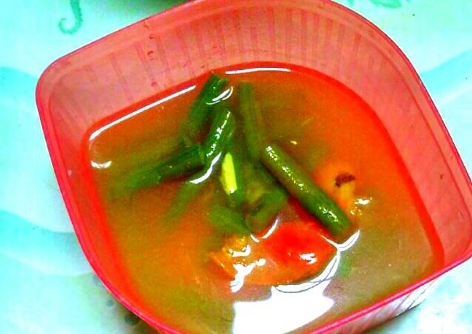 Sayur asem kacang panjang simpel