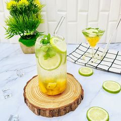 A picture of Pineapple and mint mojito.