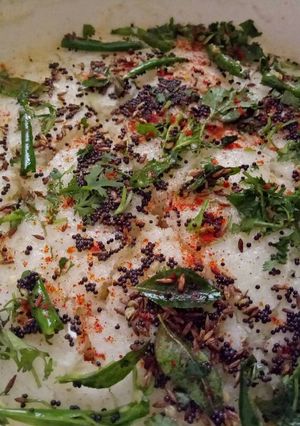 A picture of Rava dhokla.