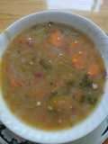 Sopa especial de codillos y frijoles