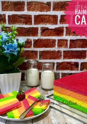 Foto resep Steamed Rainbow Cake