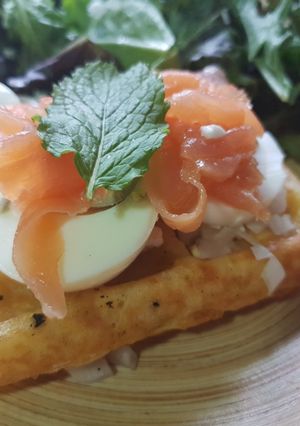 Foto principal de Gofres de Patata con Salmón Ahumado🥰