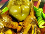 دلمه بادمجان و فلفل دلمه