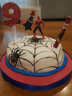 Una foto de Torta de cumpleaños Spider-Man