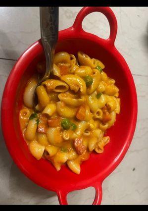 A picture of Cheesy Tangy Pasta.