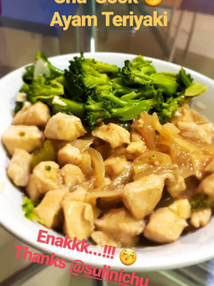 Foto resep Teriyaki chicken bowl + brokoli enakk 👍