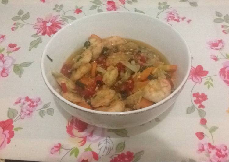 Resep Udang wortel saos Inggris Anti Gagal
