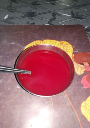 A picture of Beetroot and tomato soup.