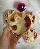 Mini pizzas de fantasma para lonchera