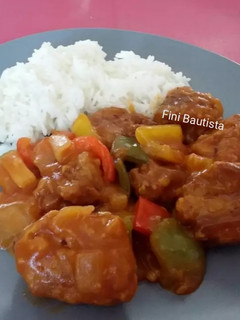 Una foto de Costillas de cerdo agridulce