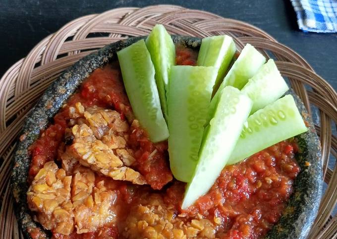 Resep Tempe Penyet Sambal Terasi Sambal Mentah Oleh Dina Yuandha