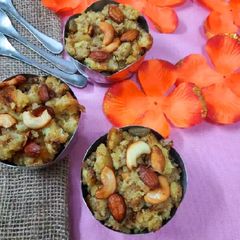 A picture of Bread halwa (Cinnamon flavour).