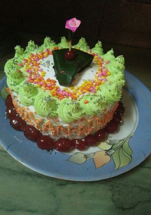 A picture of Paan bahar cake.