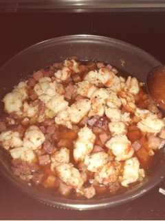 Una foto de Gambas al pil-pil