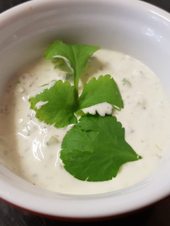 A picture of My Refreshing and Cool Cucumber & Mint Dip. 😀.