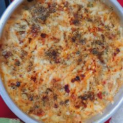 A picture of White sauce lasagna.