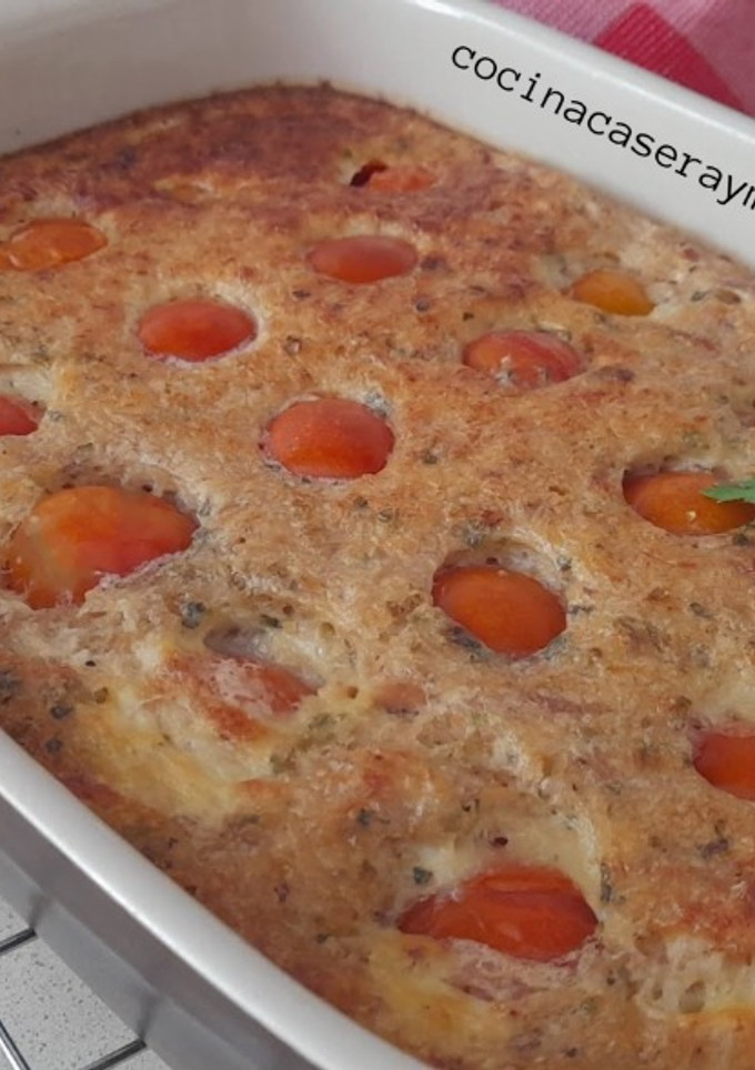 Una foto de Clafoutis de atún y tomate