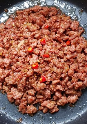 Hình của món Thịt heo xay xào.
