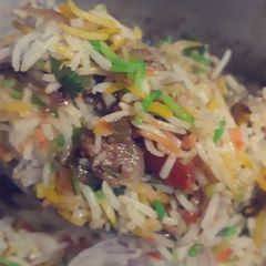 A picture of Vegetable dum biryani.