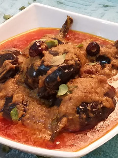 A picture of Baghar e Bengan(Brinjal).