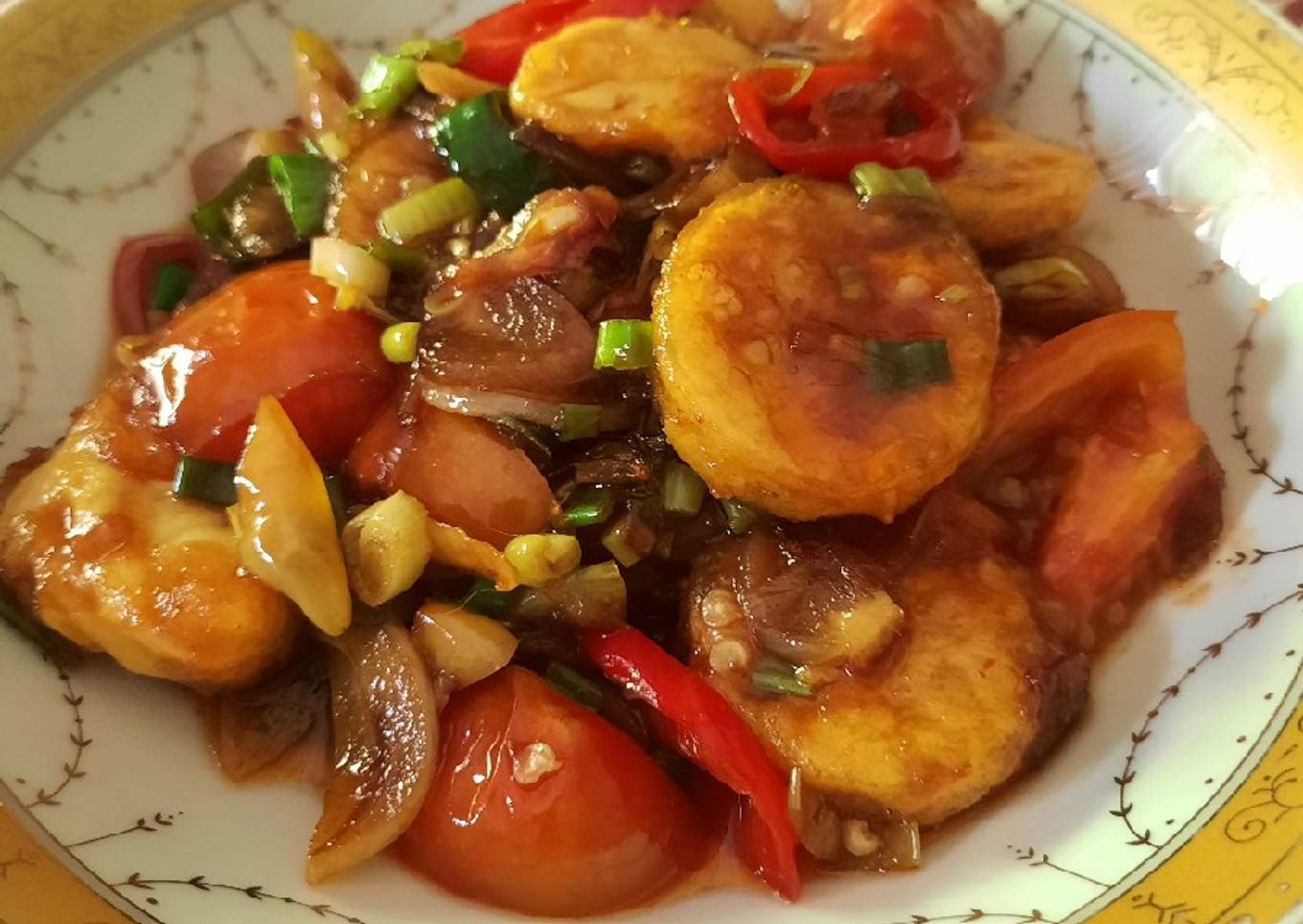 Tofu oseng pedas