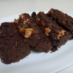 A picture of Chocolate walnuts tutti frutti cake😋😋😋❤.