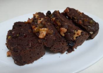How to Recipe Perfect Chocolate walnuts tutti frutti cake