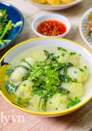 Hình của món Canh Cải Thảo Cuộn Thịt.