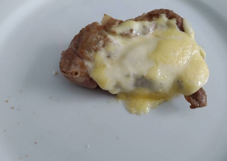 Presa de castaña, gratinada con alioli