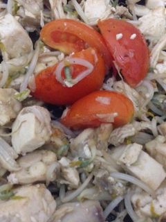 Foto resep Tumis Toge Campur (ayam+tahu tempe) with Olive Oil (Menu Diet)