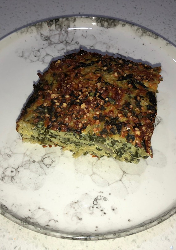 Una foto de Budín de acelgas