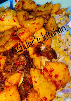 A picture of Sultan chips with scrambled eggs 😋😋.
