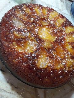 Una foto de Torta invertida de manzana
