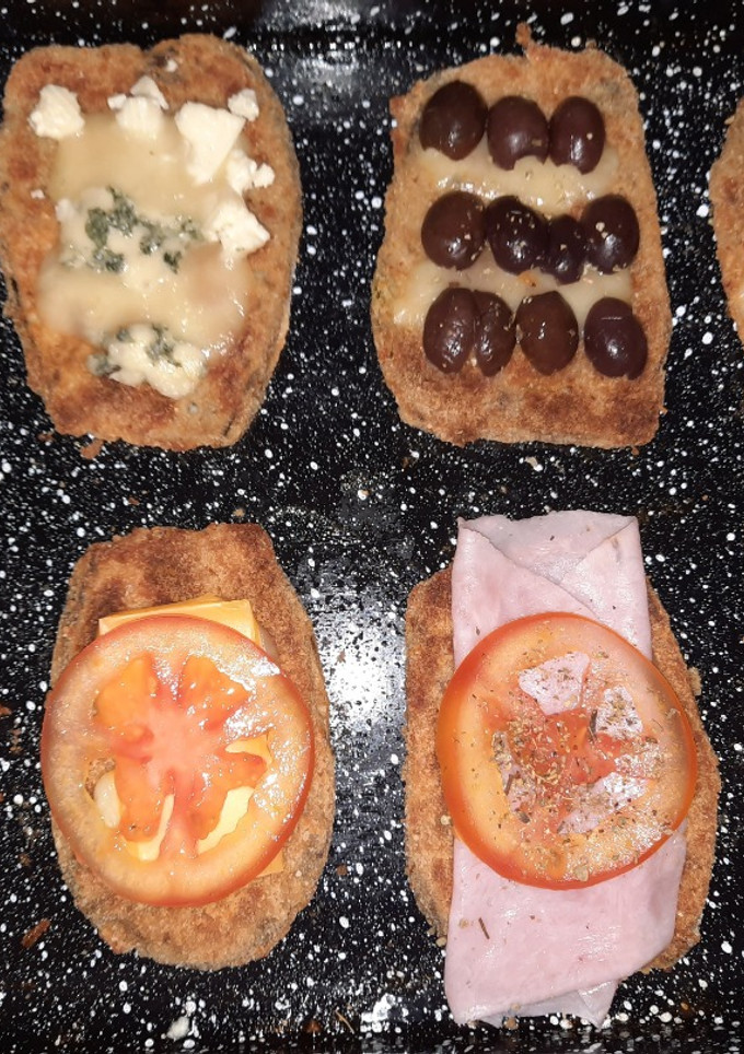 Una foto de Milanesas de berenjenas al horno