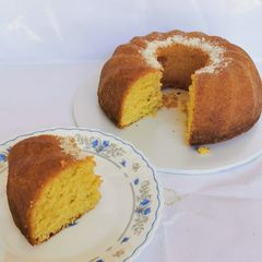 A picture of Coconut bundt cake #flourrecipe.
