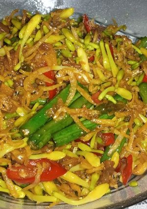 Foto resep Tumis bunga pepaya kacang panjang