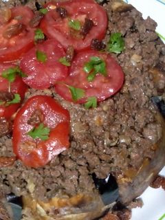 صورة لوصفة مقلوبة باذنجان باللحمه المفرومه