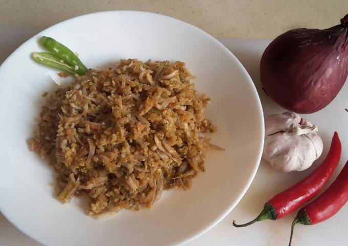 Cara gampang memasak Teri Nasi Tumis Terasi Ijo yang lezat