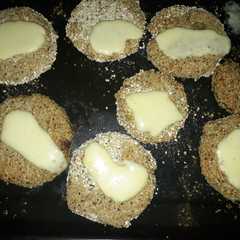 Una foto de Milanesa de zapallito revozada con avena y Chía