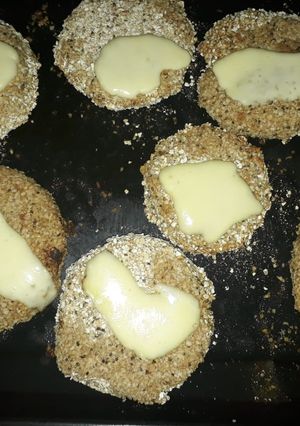Una foto de Milanesa de zapallito revozada con avena y Chía