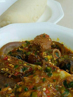 A picture of Okro soup.