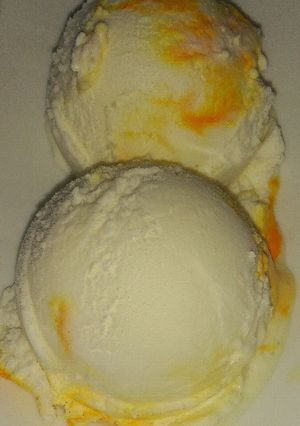 A picture of Mango ripple ice cream.