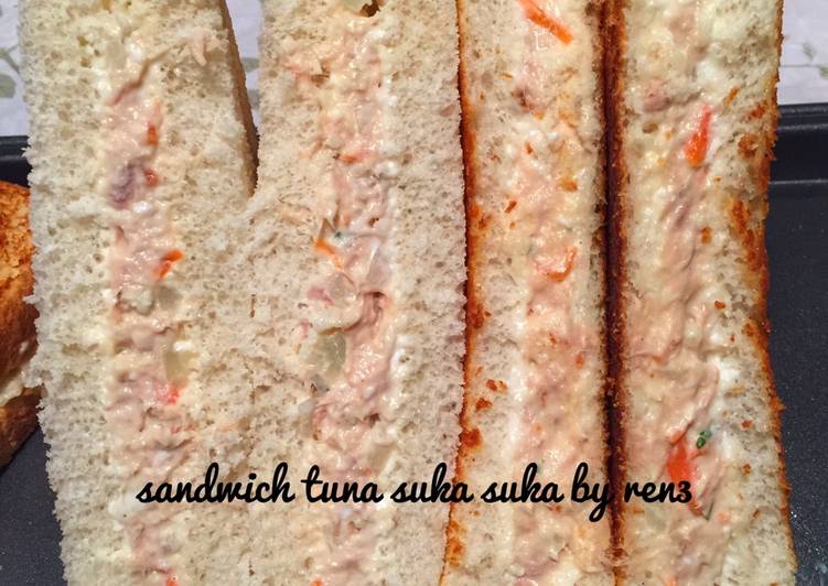 Langkah Mudah untuk Menyiapkan Sandwich tuna suka-suka Anti Gagal